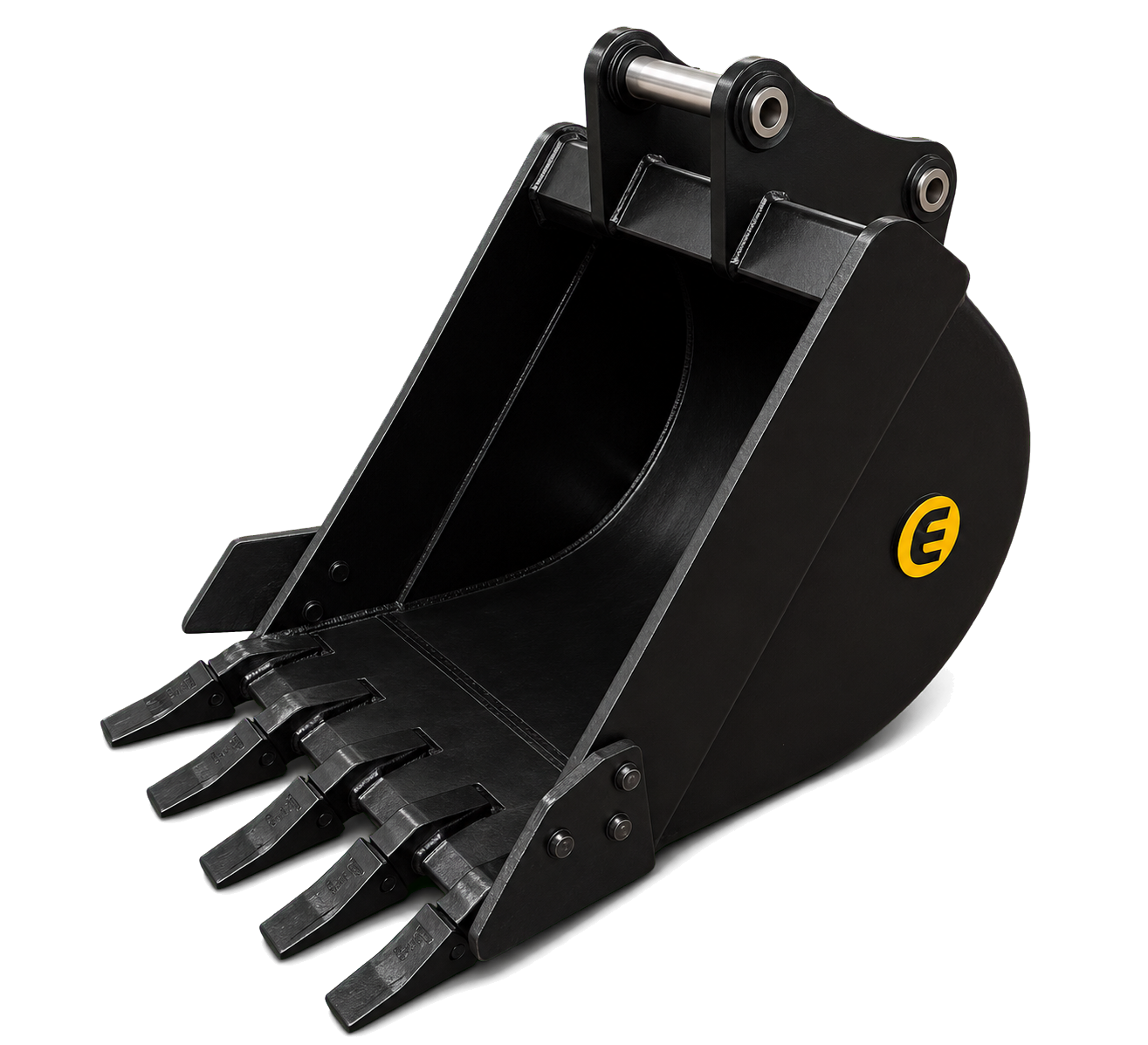 3D model of Severe-Duty Digging Bucket in black paint