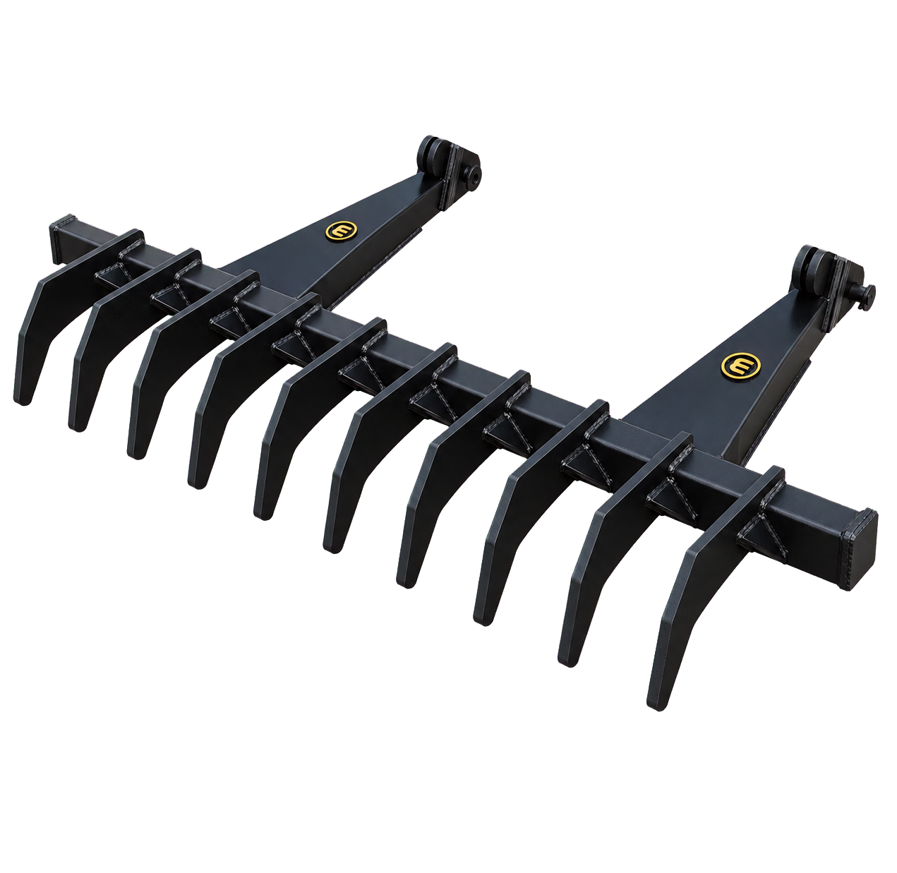 East Attachments dozer root rake in black paint