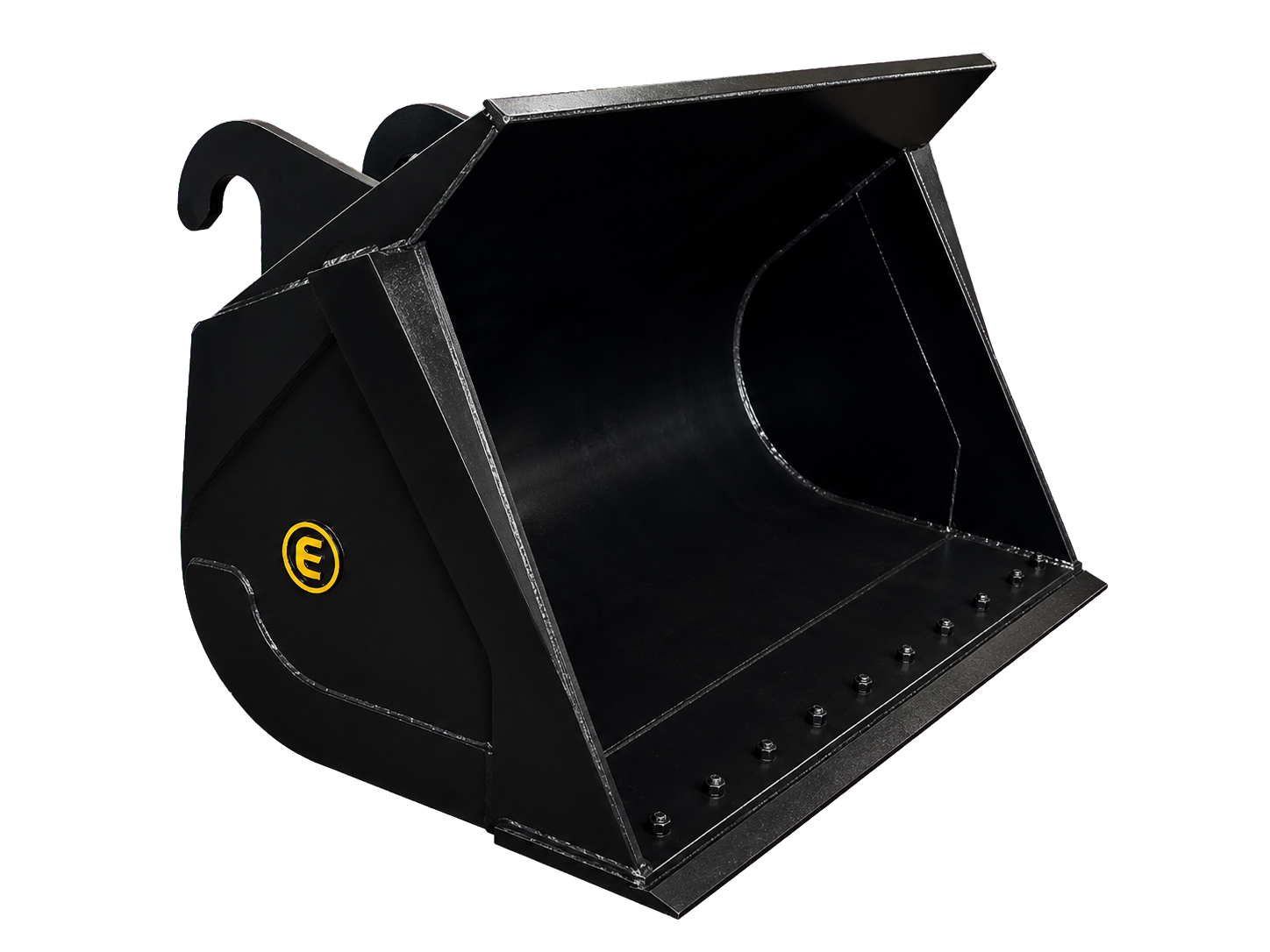 Front-End Loader Bucket manufactured by East Attachments in black paint