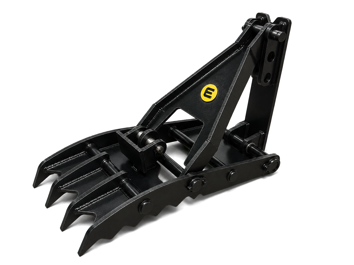 Excavator Thumb manufactured by East Attachments in black paint